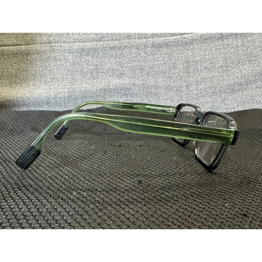 Onirico ON57 col. 733 Black Green Striped Rectangular Eyeglasses Frame with Case